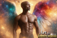 Male Angels from Above,handsome & sexy men,fantasy wings,brought to life through the magic of AI
