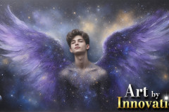 Male Angels from Above,handsome & sexy men,fantasy wings,brought to life through the magic of AI