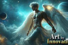 Male Angels from Above,handsome & sexy men,fantasy wings,brought to life through the magic of AI