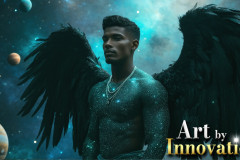 Male Angels from Above,handsome & sexy men,fantasy wings,brought to life through the magic of AI