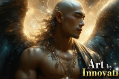 Male Angels from Above,handsome & sexy men,fantasy wings,brought to life through the magic of AI