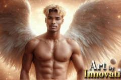 Male Angels from Above,handsome & sexy men,fantasy wings,brought to life through the magic of AI