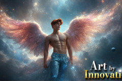 Male Angels from Above,handsome & sexy men,fantasy wings,brought to life through the magic of AI