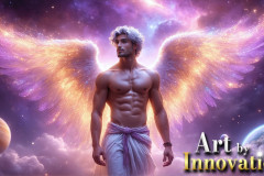 Male Angels from Above,handsome & sexy men,fantasy wings,brought to life through the magic of AI