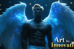 Male Angels from Above,handsome & sexy men,fantasy wings,brought to life through the magic of AI