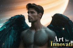 Male Angels from Above,handsome & sexy men,fantasy wings,brought to life through the magic of AI