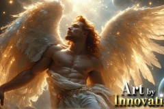 Male Angels from Above,handsome & sexy men,fantasy wings,brought to life through the magic of AI