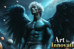Male Angels from Above,handsome & sexy men,fantasy wings,brought to life through the magic of AI
