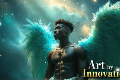 Male Angels from Above,handsome & sexy men,fantasy wings,brought to life through the magic of AI