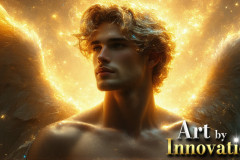 Male Angels from Above,handsome & sexy men,fantasy wings,brought to life through the magic of AI