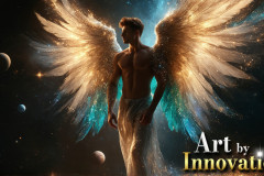 Male Angels from Above,handsome & sexy men,fantasy wings,brought to life through the magic of AI