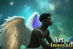 Male Angels from Above,handsome & sexy men,fantasy wings,brought to life through the magic of AI