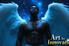Male Angels from Above,handsome & sexy men,fantasy wings,brought to life through the magic of AI