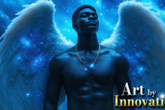 Male Angels from Above,handsome & sexy men,fantasy wings,brought to life through the magic of AI