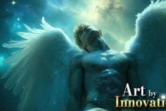Male Angels from Above,handsome & sexy men,fantasy wings,brought to life through the magic of AI