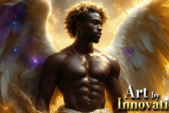 Male Angels from Above,handsome & sexy men,fantasy wings,brought to life through the magic of AI