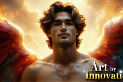 Male Angels from Above,handsome & sexy men,fantasy wings,brought to life through the magic of AI