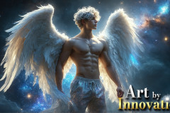 Male Angels from Above,handsome & sexy men,fantasy wings,brought to life through the magic of AI