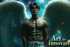 Male Angels from Above,handsome & sexy men,fantasy wings,brought to life through the magic of AI