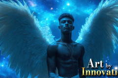 Male Angels from Above,handsome & sexy men,fantasy wings,brought to life through the magic of AI