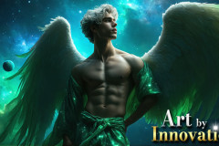 Male Angels from Above,handsome & sexy men,fantasy wings,brought to life through the magic of AI