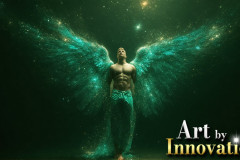 Male Angels from Above,handsome & sexy men,fantasy wings,brought to life through the magic of AI