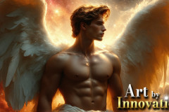 Male Angels from Above,handsome & sexy men,fantasy wings,brought to life through the magic of AI