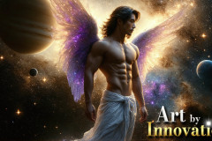 Male Angels from Above,handsome & sexy men,fantasy wings,brought to life through the magic of AI