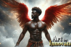 Male Angels from Above,handsome & sexy men,fantasy wings,brought to life through the magic of AI