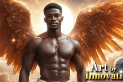 Male Angels from Above,handsome & sexy men,fantasy wings,brought to life through the magic of AI