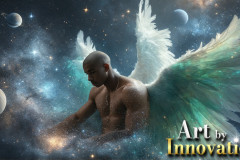 Male Angels from Above,handsome & sexy men,fantasy wings,brought to life through the magic of AI