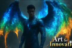 Male Angels from Above,handsome & sexy men,fantasy wings,brought to life through the magic of AI