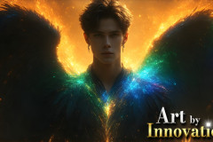 Male Angels from Above,handsome & sexy men,fantasy wings,brought to life through the magic of AI