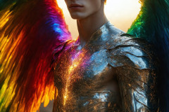 Male Angels from Above,handsome & sexy men,fantasy wings,brought to life through the magic of AI