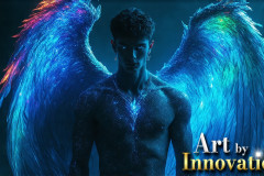 Male Angels from Above,handsome & sexy men,fantasy wings,brought to life through the magic of AI