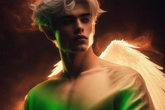 Male Angels from Above,handsome & sexy men,fantasy wings,brought to life through the magic of AI