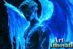 Male Angels from Above,handsome & sexy men,fantasy wings,brought to life through the magic of AI