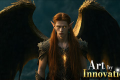 Male Angels from Above,handsome & sexy men,fantasy wings,brought to life through the magic of AI