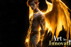 Male Angels from Above,handsome & sexy men,fantasy wings,brought to life through the magic of AI