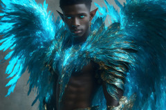 Male Angels from Above,handsome & sexy men,fantasy wings,brought to life through the magic of AI