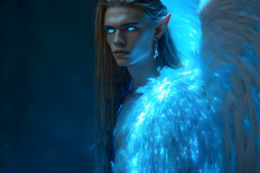 Male Angels from Above,handsome & sexy men,fantasy wings,brought to life through the magic of AI