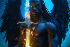 Male Angels from Above,handsome & sexy men,fantasy wings,brought to life through the magic of AI