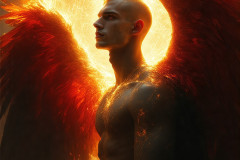 Male Angels from Above,handsome & sexy men,fantasy wings,brought to life through the magic of AI