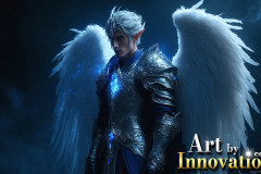 Male Angels from Above,handsome & sexy men,fantasy wings,brought to life through the magic of AI