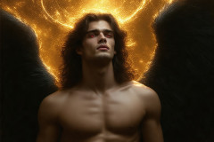 Male Angels from Above,handsome & sexy men,fantasy wings,brought to life through the magic of AI