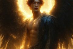 Male Angels from Above,handsome & sexy men,fantasy wings,brought to life through the magic of AI