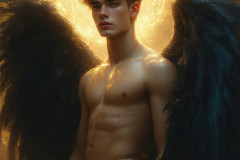 Male Angels from Above,handsome & sexy men,fantasy wings,brought to life through the magic of AI