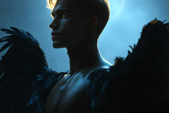 Male Angels from Above,handsome & sexy men,fantasy wings,brought to life through the magic of AI