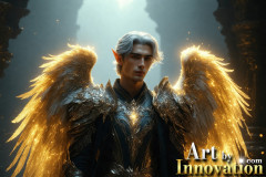 Male Angels from Above,handsome & sexy men,fantasy wings,brought to life through the magic of AI