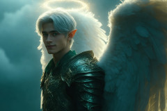 Male Angels from Above,handsome & sexy men,fantasy wings,brought to life through the magic of AI